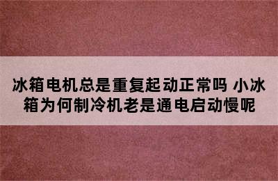 冰箱电机总是重复起动正常吗 小冰箱为何制冷机老是通电启动慢呢